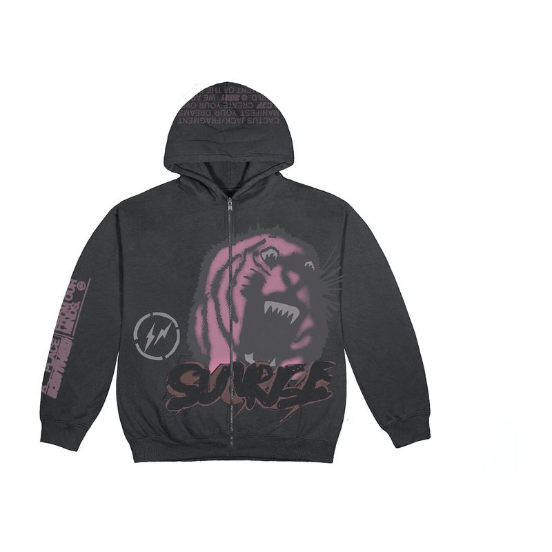 Travis Scott Cactus Jack For Fragment Sunrise Zip Up Hoodie Black product image