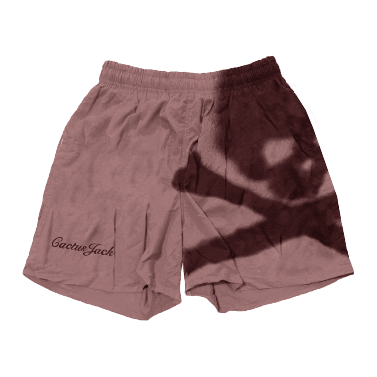 Travis Scott Cactus Jack For Mastermind Skull Shorts Washed Red - Sneakerzone