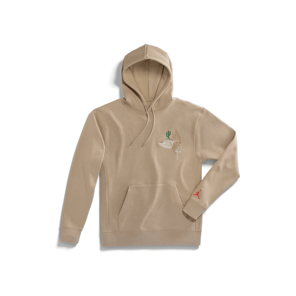 Travis Scott Cactus Jack x Jordan Pullover Hoodie Khaki/University Red - Sneakerzone