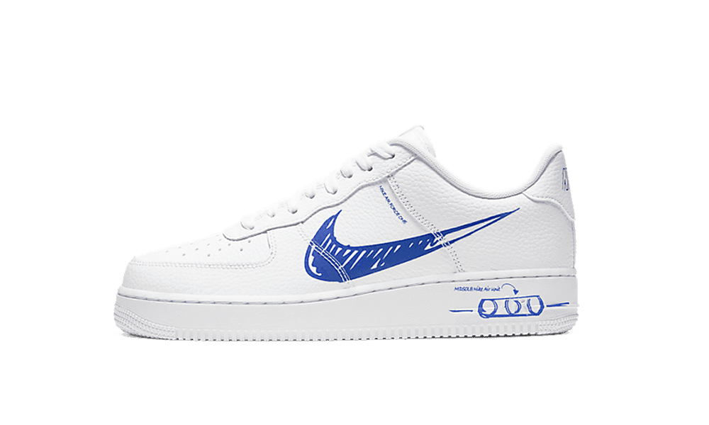 Air Force 1 Sketch White Royal - Sneakerzone