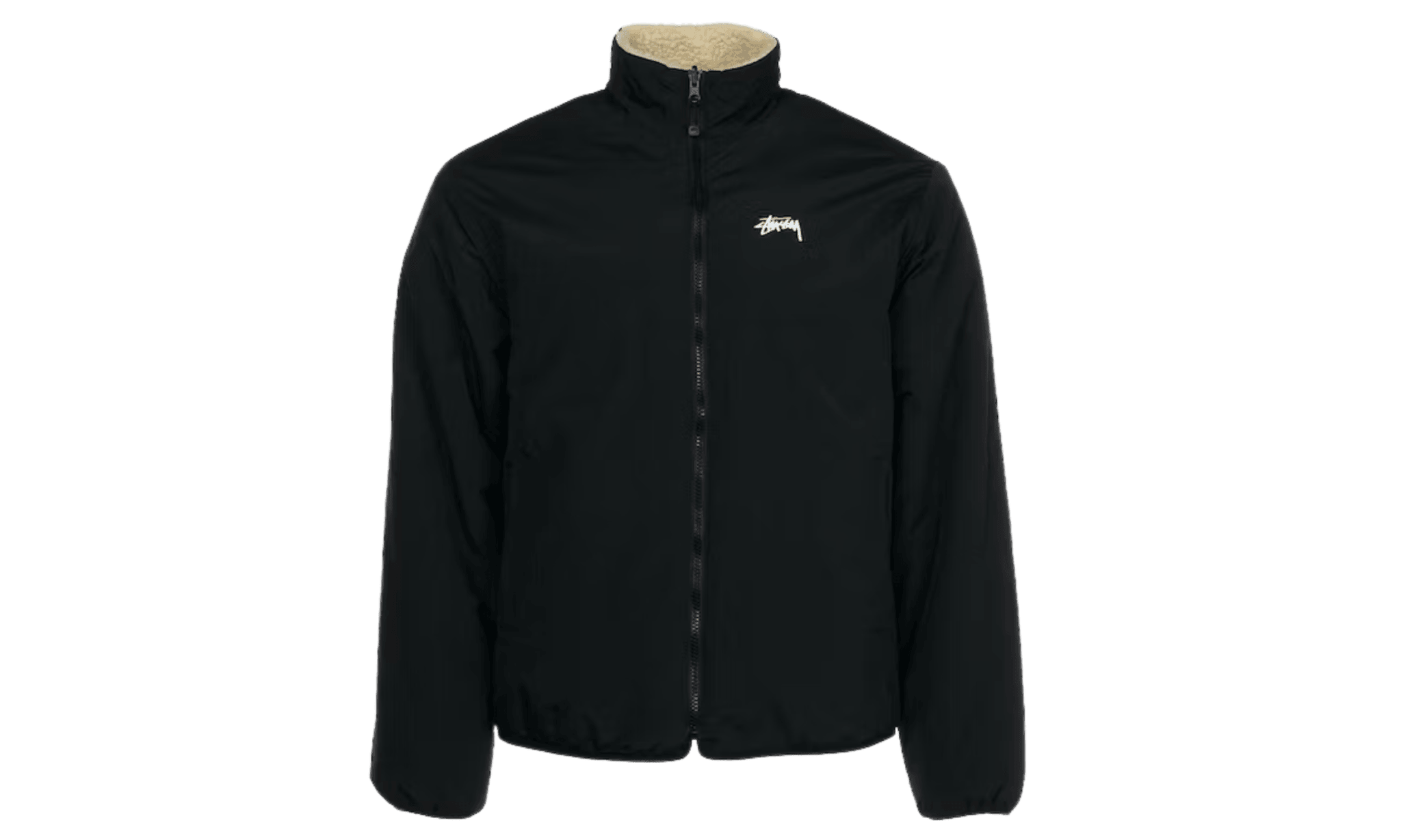 Stussy 8 Ball Sherpa Reversible Jacket Natural - Sneakerzone